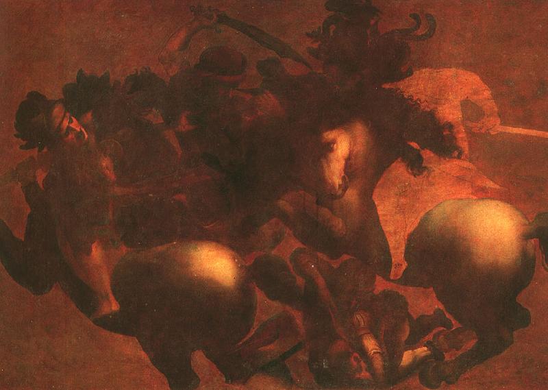  Leonardo  Da Vinci The Battle of Anghiari Sweden oil painting art